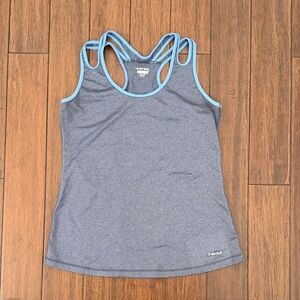 Hind Grey Tank with Sky Blue Accents